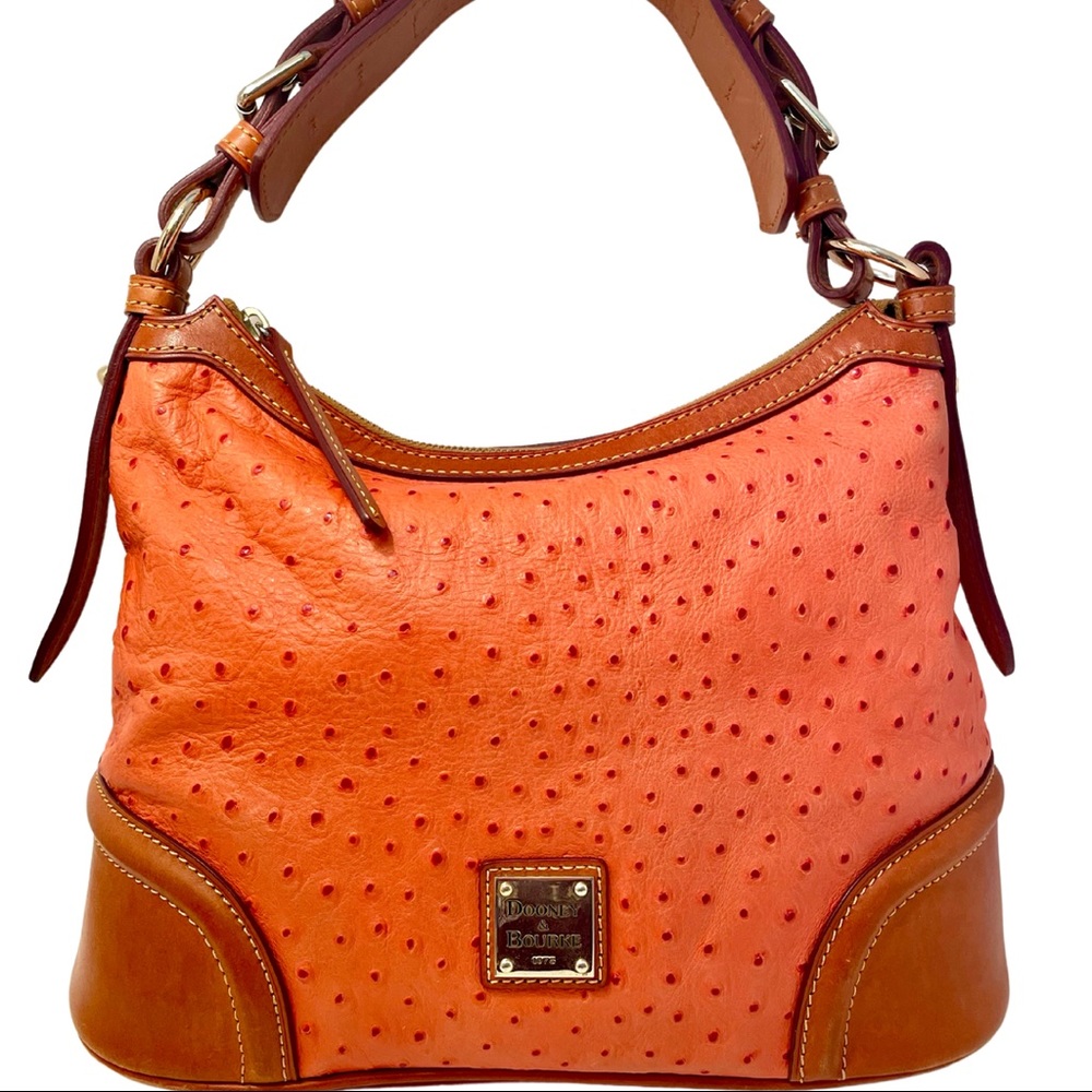 Dooney & Bourke leather ostrich-style handbag